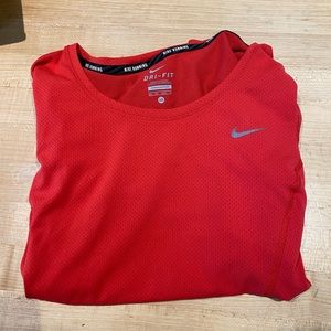 Nike shirt, long sleeve, red, very breathable
